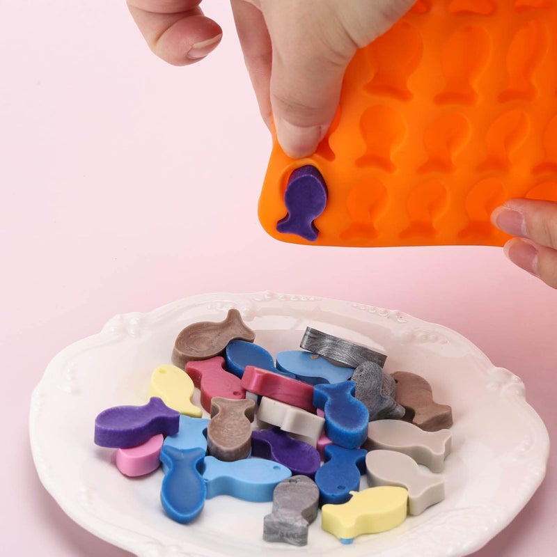 BTYMS 112 Cavity Silicone Molds Mini Fish Shaped Dog Treats Mold Non-stick Chocolate Molds for Baking and Freezing Candy, Biscuits, Ice Cubes - Image 5